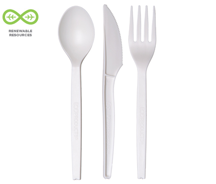 7 inch Plant Starch Cutlery Kit