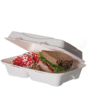 Eco-Products Sugarcane Compostable Clamshell Food Container Ephc91 for sale online 