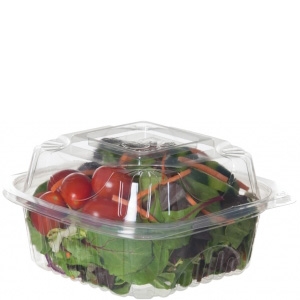 53 oz. Food Grade Flex-off Round Plastic Container (T61053FXCP) - Clarified  (Clear) - 150 count - case