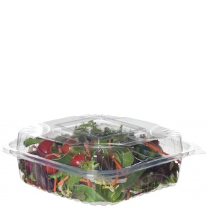 53 oz. Food Grade Flex-off Round Plastic Container (T61053FXCP) - Clarified  (Clear) - 150 count - case