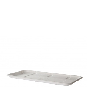 RENEWABLE & COMPOSTABLE SUGARCANE MEAT & PRODUCE TRAYS, 11.02 X 6.02 X 0.56IN, 10S