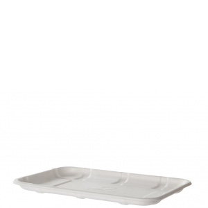 RENEWABLE & COMPOSTABLE SUGARCANE MEAT & PRODUCE TRAYS, 8.5 X 6 X 0.56IN, 2S